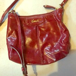 Authentic Red Coach Cross Body